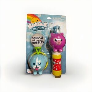 Chuckle & Roar Bubble Besties Squeeze Bubble Wands Dog Cat New Sealed T